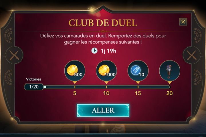 Harry Potter Hogwarts Mystery : Club de duel, changements pour l'événement